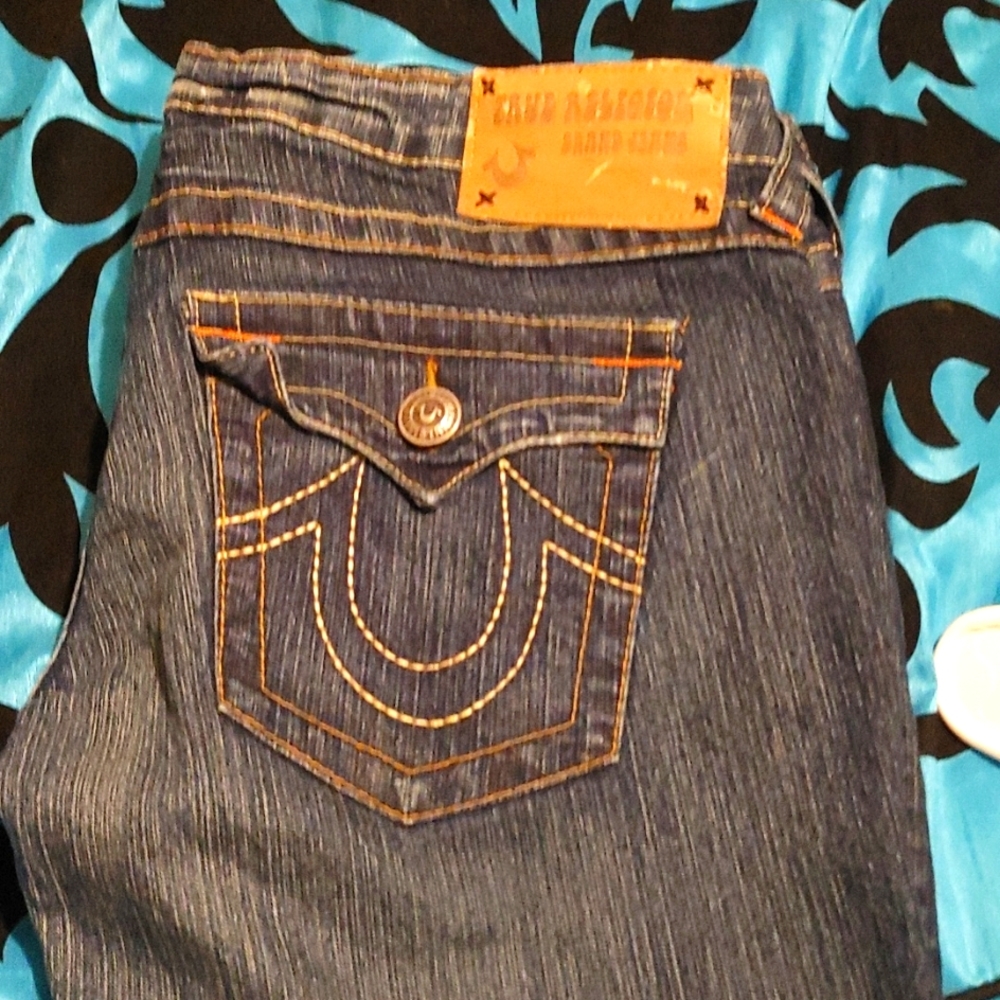 COPY - True religion jeans size 31/26inseam dark wash - Picture 1 of 4
